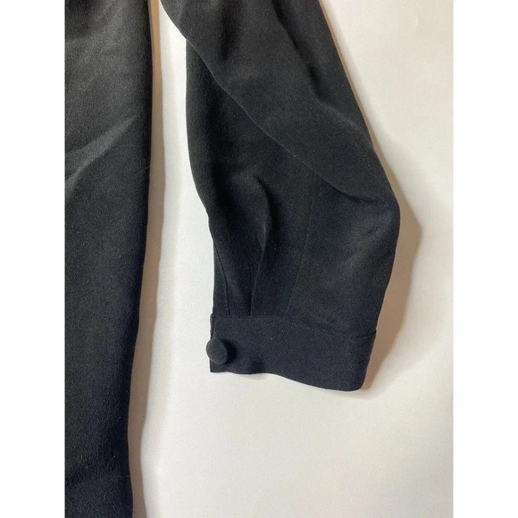 Vintage Talbots Women’s Size 4 100% Silk Black Button Up Blouse Top - Picture 4 of 7